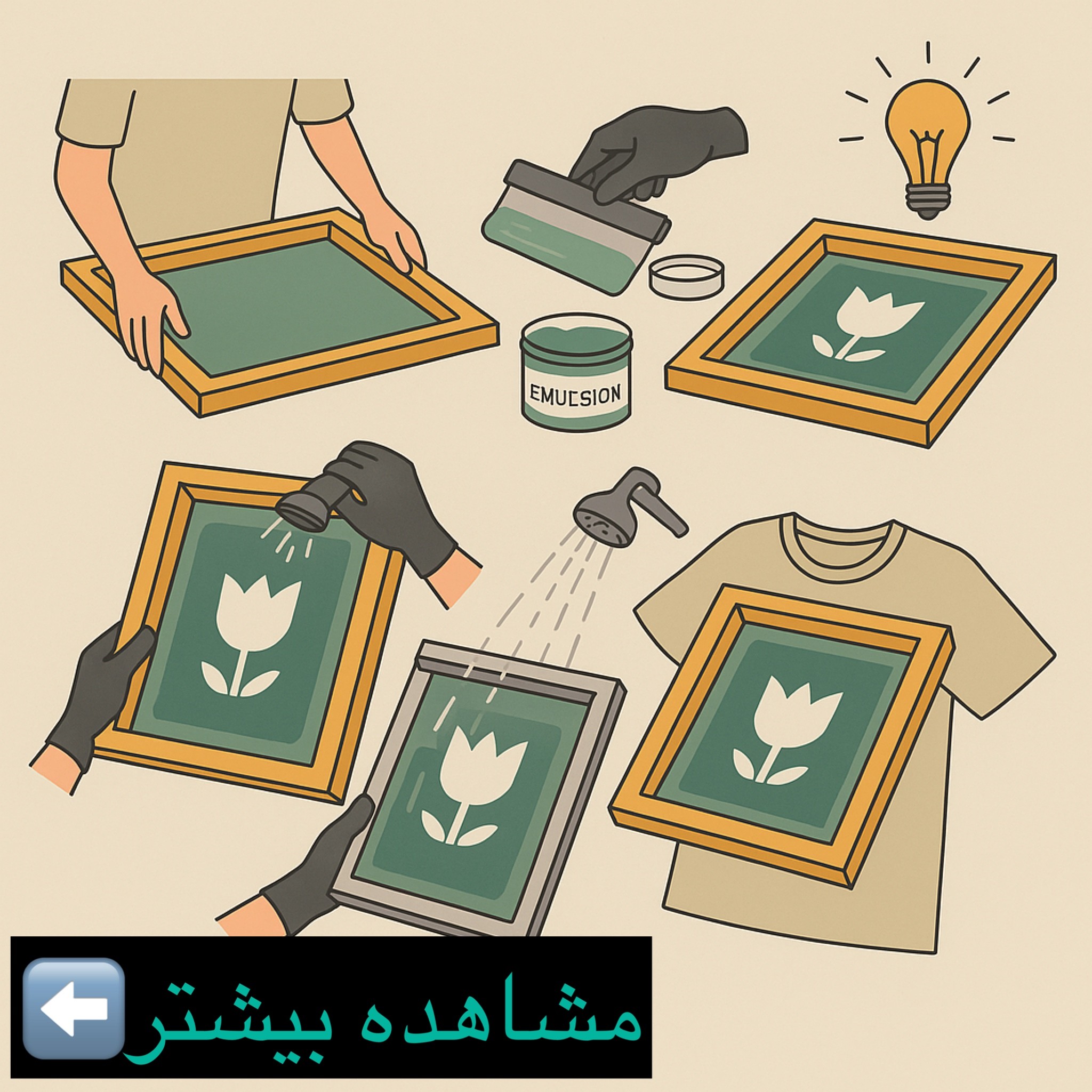 آموزش کامل ساخت شابلون چاپ سیلک، مراحل عکاسی روی توری چاپ